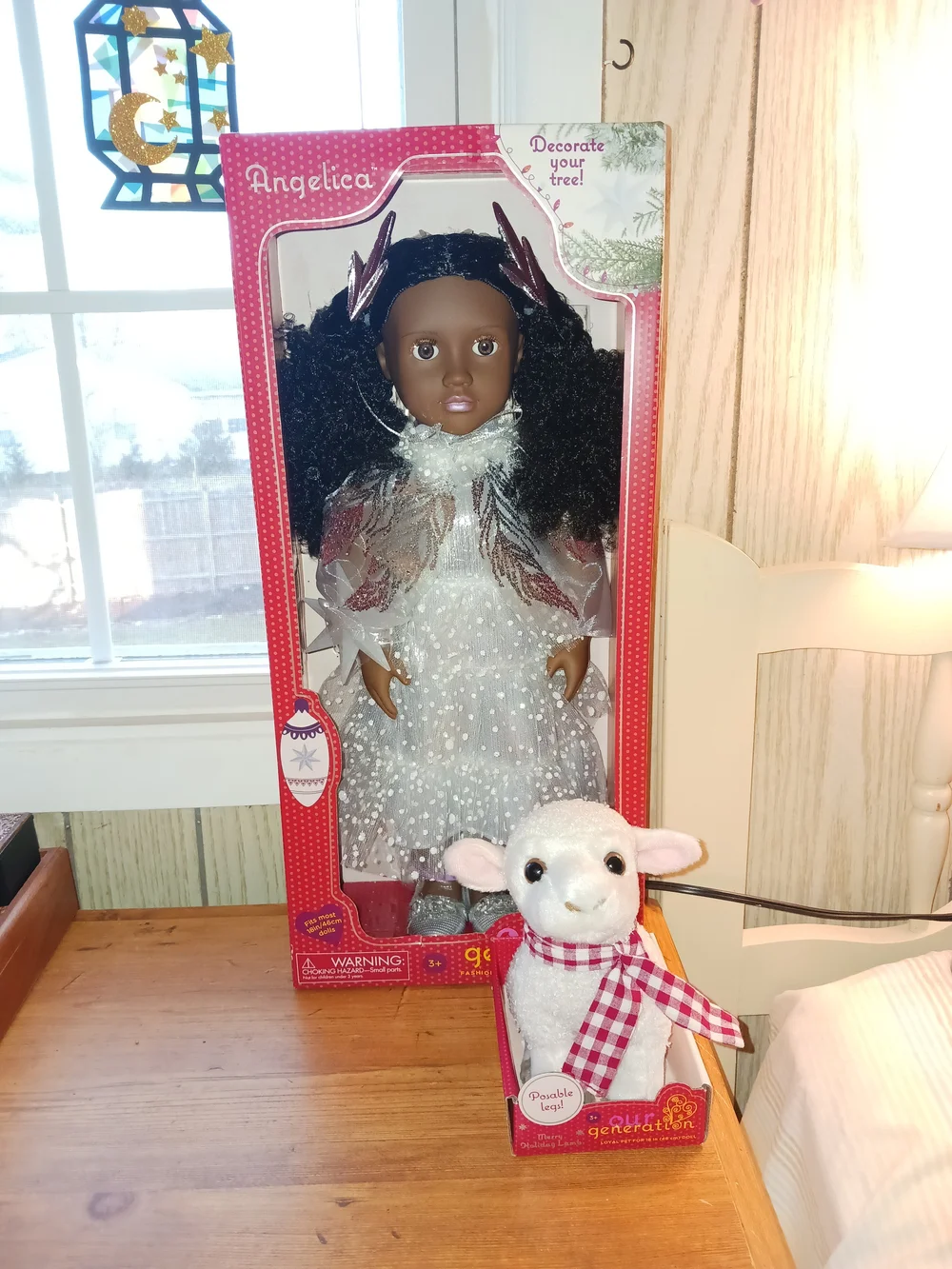 Our Generation 18 inch Angelica Fairy Princess Doll White Dress Silver Shoes
